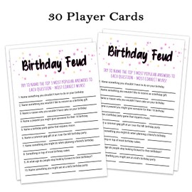 Adult Birthday Party Game, Birthday Feud Birthday Game Cards, Adult Birthday Party Game, Fun Novelty Cards for Birthday, Birthday Party Supplies Game Idea, 5 * 7 inches