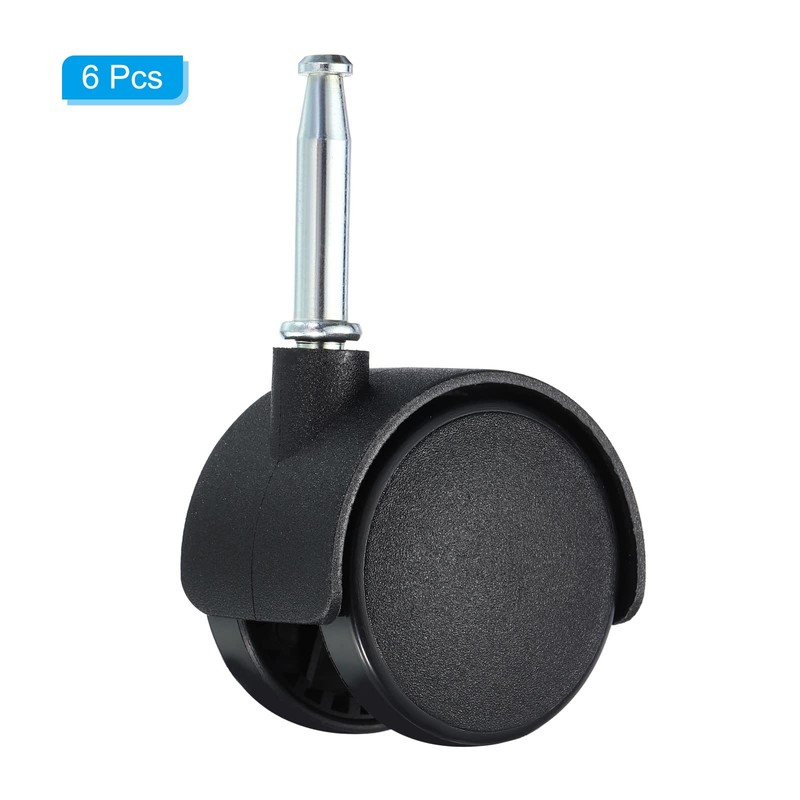 PATIKIL 2 Inch Swivel Stem Casters, 6 Pack Nylon 360