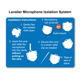 Isolate IT Lavalier Microphone Isolation Shield System with Sorbothane (Compatible with Shure/Tram, Brown/Black)