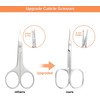 CGBE Professional Curved Tip Cuticle Scissors Stainless Steel Silver