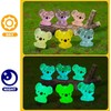 50pcs Mini Resin Animals, Glow In The Dark Tiny Resin
