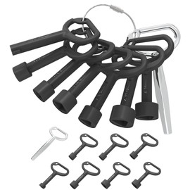 8 Professional Keys Multifunction Water Fire Brigade Breather Cabinet Electric Board Local Tech Meter Gas Case Tool Box Plumber/Electrician Square Triangle