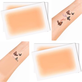 Mxxipp 4pcs Tattoo Cover Up Tape, Waterproof Sweatproof Tattoo Makeup Cover Up Patch, Ultra Thin Invisible Tattoo Cover Pad Sticker for Tattoo Scar Birthmarks Dark Spots- Fair Skin