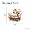 RoyoLam Squirrel Sitting On Tree Stump Wall Decals Removable Woodland