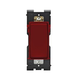 Leviton RE153-RE Renu Switch for 3-Way Applications, 15A-120/277VAC, Red Delicious