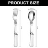 2PCS Folding Utensils Set - Foldable Spoon and Fork Sporks
