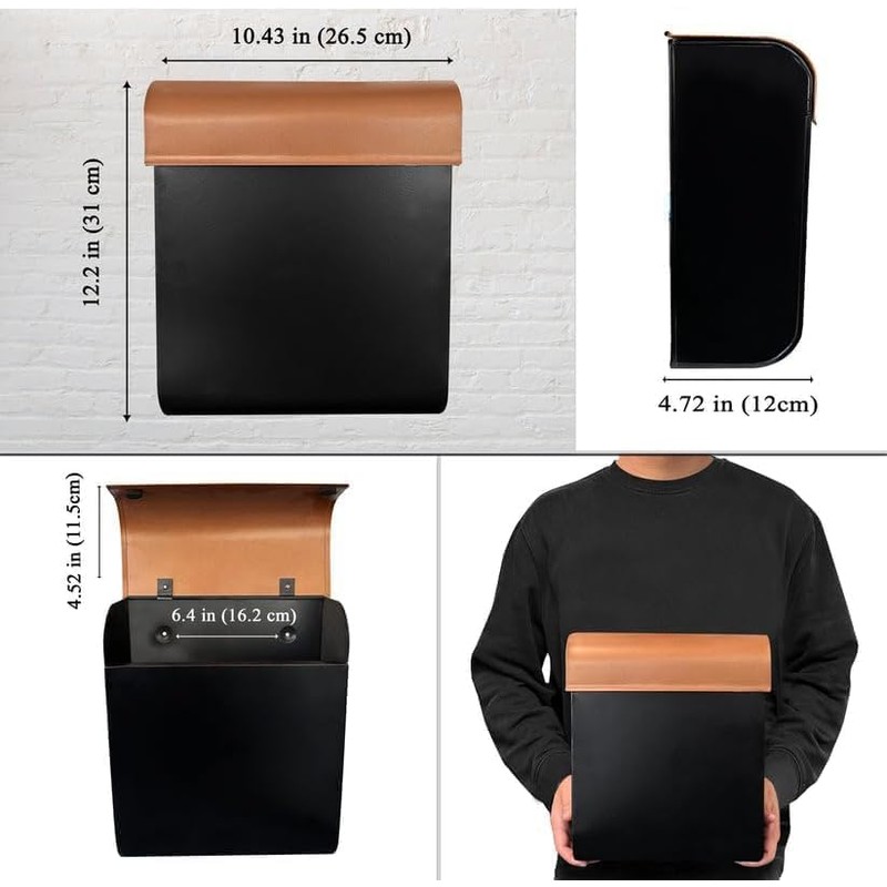 NACH Mailboxes for Outside Wall Mount, 12 x 4.5 x
