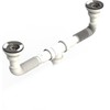 UZMAN Double Siphon, with Flexible Hose, Double Connection, Sink, Kitchen