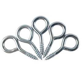 15/16 inches Zinc Plated Silver Screw Eyes Pin,10Pack