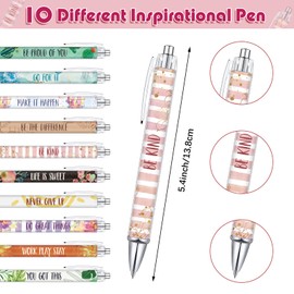 20 Pcs Inspirational Notebooks and Pen Set Inspirational A5 Notebook Motivational Quotes Lined A5 Journal Inspirational Pens Motivational Ballpoint Pens for Home Office School Appreciation Gifts