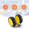 Peakloong 4 Pcs for Smart Car Robot Plastic Tire Wheel