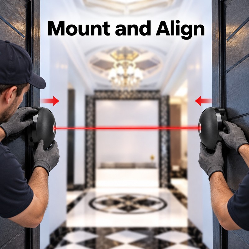 External Infrared Security Beam Alarm Detector – Outdoor Perimeter Intrusion