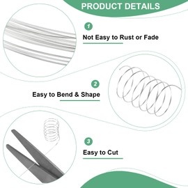 M METERXITY 0.3mm Jewelry Wire, 28 Gauge 328FT Craft Wire Copper Beading Wire for Jewelry Making/Planting/Weaving/DIY Crafting, Soft Metal Wires [100M, Silver]