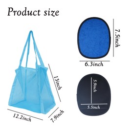 HeXueLy 2 Pack Sand Mitts with 3 Bags, Reusable Beach Sand Remover for Skin, Surfing, Travel, Quick-Dry Towel Gloves