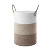 Large laundry basket, cotton rope woven storage basket for blankets,