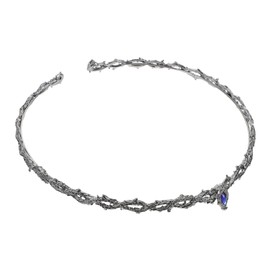 Healeved Adjustable Rhinestone Fairy Crown Gothic Thorn Headpiece Vintage Medieval Bridal Crown for Weddings Renaissance Cosplay Costume Parties