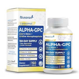 Ultra Alpha-GPC - 13-in-1 with Lion’s Mane, Uridine, Bacopa, Rhodiola - Max Absorption - Non-GMO, Gluten-Free, Lab Tested - Made in The USA (150 Count (Pack of 1))