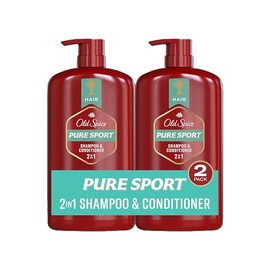 Old Spice Juego de champú y acondicionador 2 en 1 para hombre, Pure Sport, para todo tipo de cabello, cabello más saludable, más completo, de aspecto 