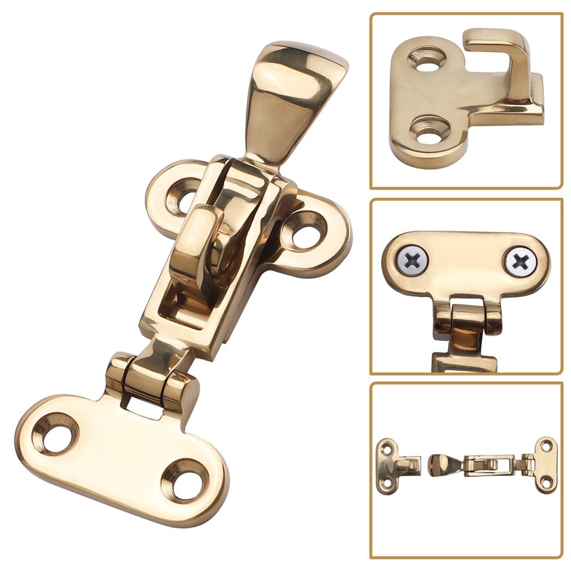 NovelBee 4pcs Boat Anti-Rattle Latch with Screws,Stainless Steel Lockable Hold
