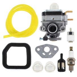 USPEEDA Carburetor for Troy-Bilt TB4BP TBP6160 TB4BPEC Backpack Blower 753-05676A Carb Fuel Line Filter Spark Plug