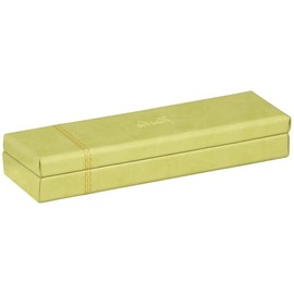 Rhodia 21 x 5.5 x 3 cm Practical and Durable Faux Leather Elegant Pencil Box Ideal for Your Office - Lime Green - 318876C