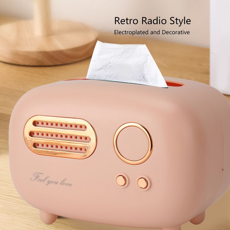 Tissue Box Holder Cute Radio Style Wide Opening Anti Slip
