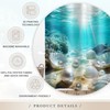 Undersea Shower Curtain Blue Ocean Under Sea Sand Bathroom Curtain