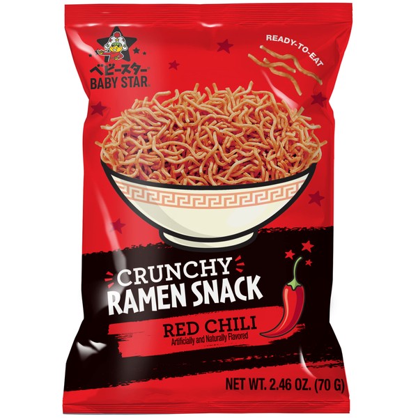 Baby Star Crunchy Ramen Snack Tiny - Red Chili 2.46oz
