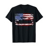 Pontoon Vintage American Flag T-Shirt