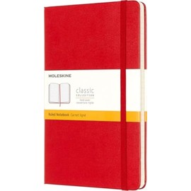 Moleskine Ruled Hard Cover Notebook - Scarlet Red - L/A5