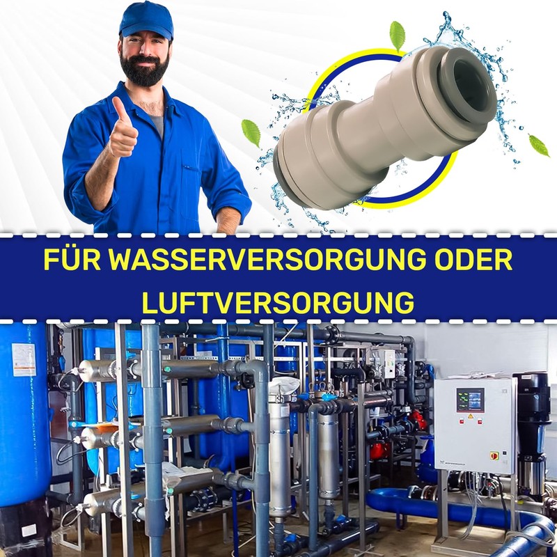 Grey Acetal Uniformity Connector 5/16 Inch Durable POM MONTERAL