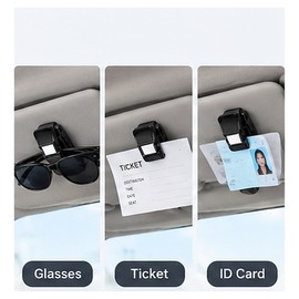 Car Eyeglass Holder for Driving – 80° Rotating Multifunctional Clip for Glasses, Tickets & ID Cards