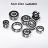 sourcing map 2pcs 24377-2RS Deep Groove Ball Bearings 24x37x7mm Chrome