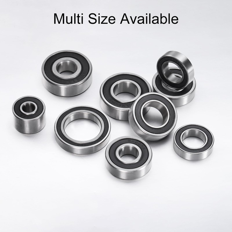 sourcing map 2pcs 24377-2RS Deep Groove Ball Bearings 24x37x7mm Chrome
