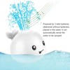 Whale Water Spray Toy White Induction Switch Floating Spraying Flashing