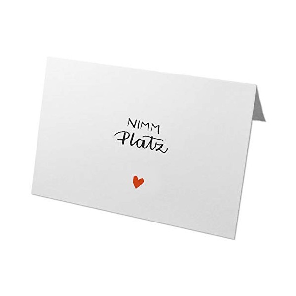 50 Place Cards Made of Recycled Paper, CO2 Neutral Name