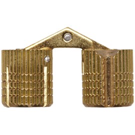 SOSS Mortise Mount Invisible Barrel Hinge, Solid Brass, Satin Brass Finish, 14mm Diameter, 3/4" Door Thickness, 15.5mm Mortise Depth (Pack of 24)