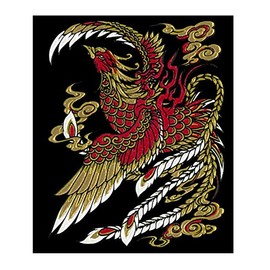 東洋ケース(Toyo Case) シール デコレーション (スマホ・ガラケー) 蒔絵シール 守護神獣絵巻 朱雀 SHINJU-02