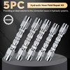 5PCS Hydraulic Hose Field Repair Kit,1/4" *2 1/2" 3/8" *