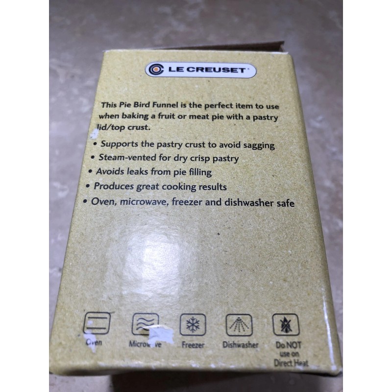 Le Creuset 3.5" Tall "White" LE CREUSET Pie Bird Funnel