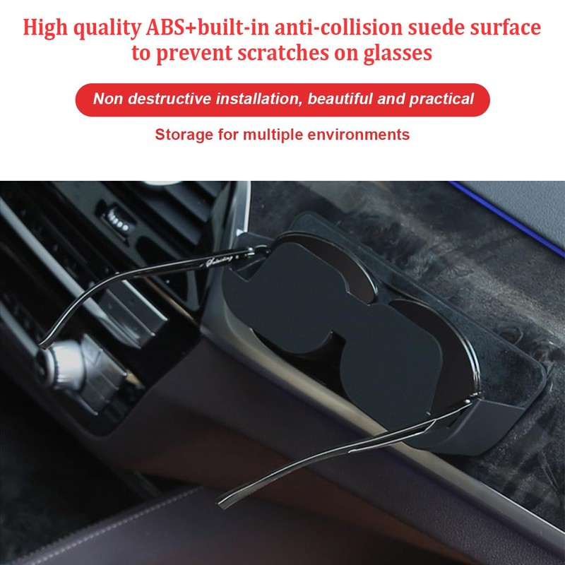 Bittwee Sunglasses Holder for Car Dashboard, Vehicle Eyeglasses Storage Case