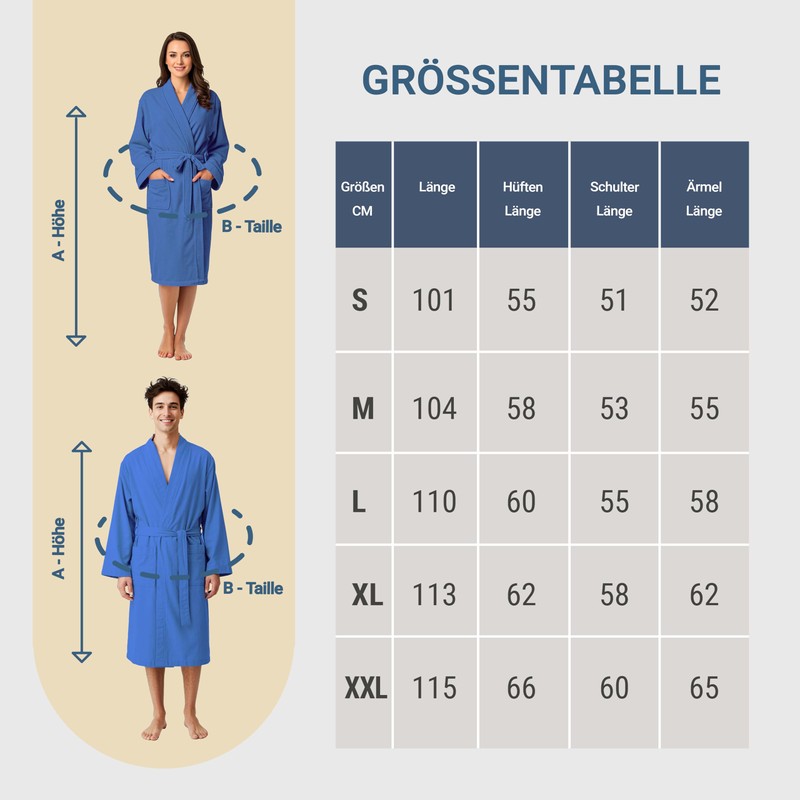 Dorian Home Unisex Microfibre Bathrobe with Practical Pockets and Hood,