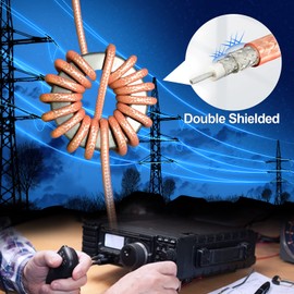 Eightwood RG400 Coax Cable 100 Feet, M17/128 Double Shield Coaxial Cable for Base Station Ham Amateur Radio Antenna Jumper