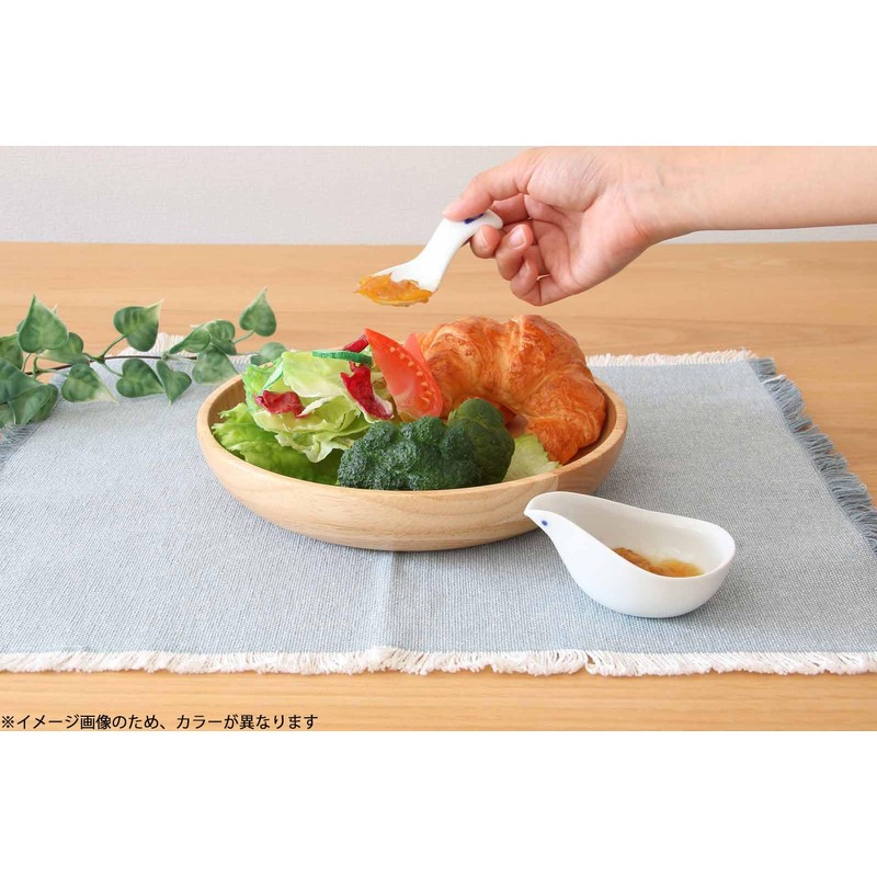 World Create viv Hasamiyaki Sauce Pot & Spoon, Beige Kotori