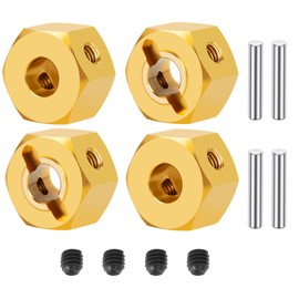 QUE-T Brass Weight Wheel Hex Hub Adapter for 1:10 Redcat Ascent RC Crawler