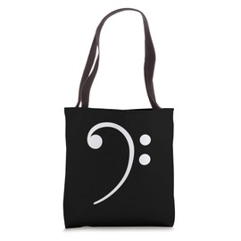 Bass Clef Music Symbol Bassist Bass Player Musical Notes Tote Bag