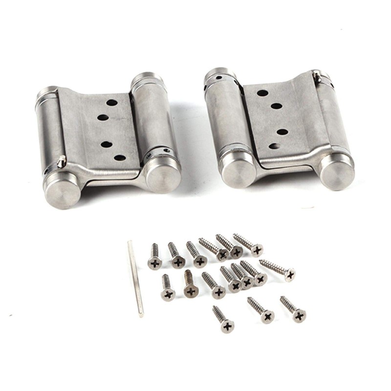 Roberee 2Pcs 3'' Inch Stainless Steel Double Action Spring Hinge