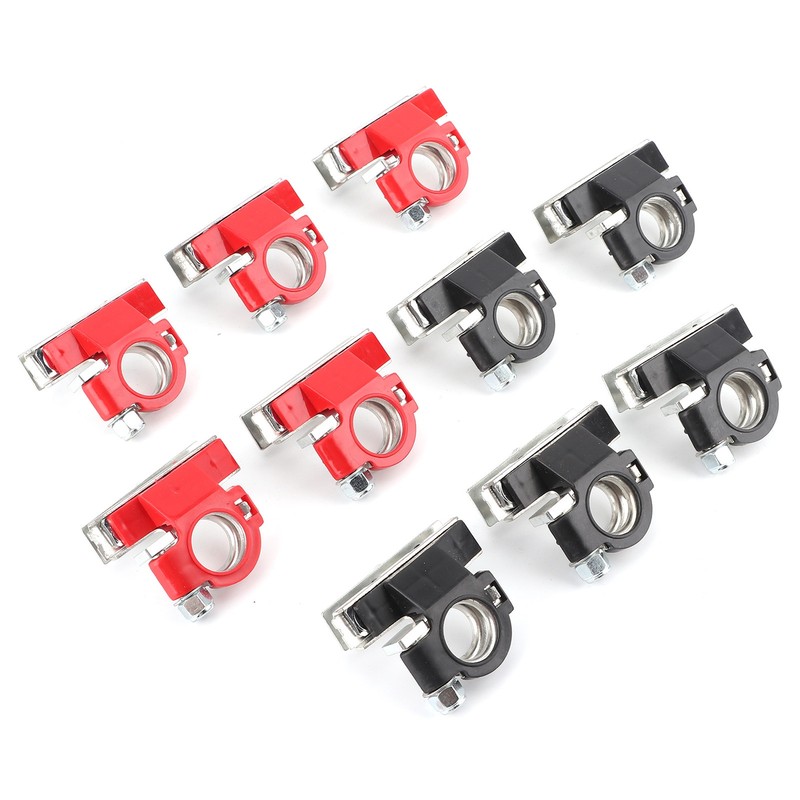 5Pair Car Battery Terminals Top Post Cable Connector Clamps Clips