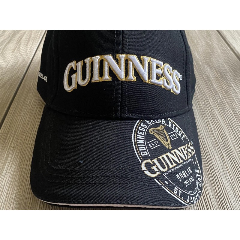 Guinness NWT Guinness Dublin Black Adjustable Strapback Baseball Cap Embroidered