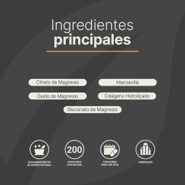 Mezcla De Magnesios 200 Cáps Citrato Oxido Gluconato B Life Sabor Sin sabor